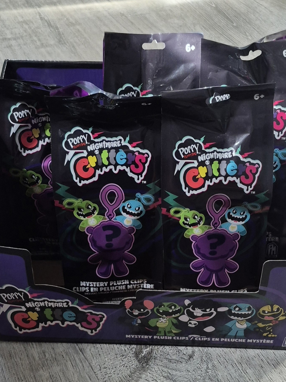 5 PhatMojo Poppy Playtime Nightmare Critters Mystery Plush Clips Unopened